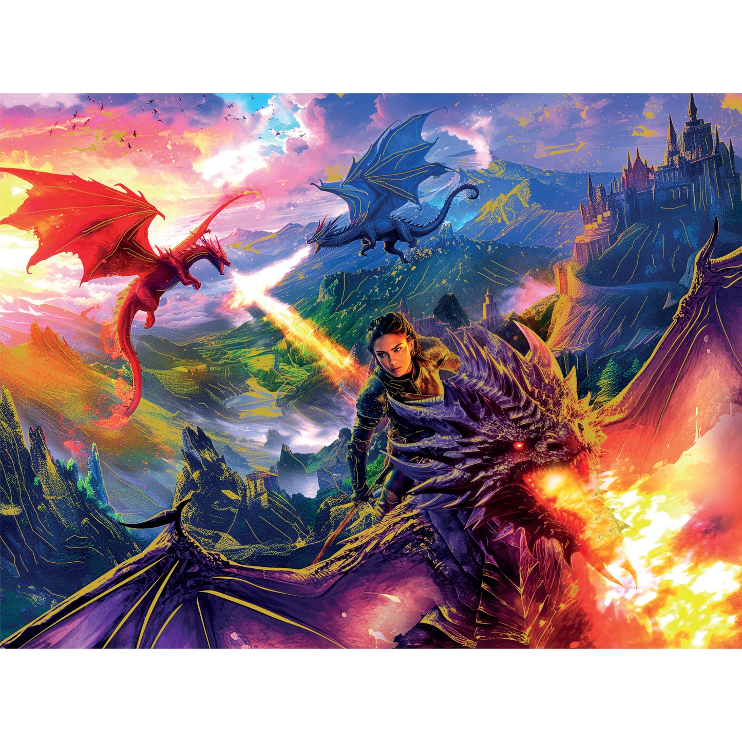 Mindbogglers Gold 500pc Dragon Riders Jigsaw | Jigsaw Puzzles for Adults & Kids Above 8 Years | Creative & Challenging | Stress Relief Puzzle Games for Focus and Memory, Gifts for Teenagers