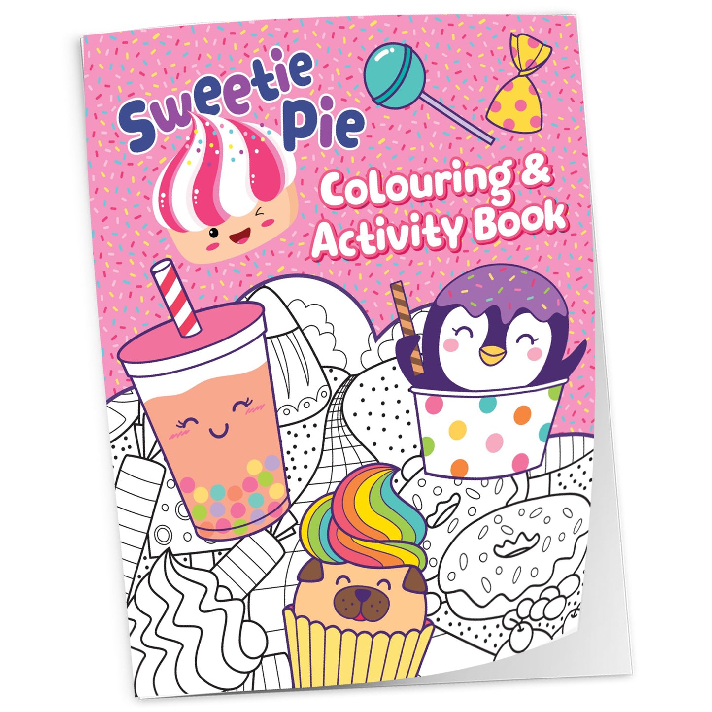 Sweetie Pie - Activity Fun Pack | Colouring, Stickers & Puzzles | Creative & Fun Activities for Kids| Resealable| Travel-friendly| Activity Book| Added Colour Pencils| 50+ Stickers| Perfect for Ages 3-5