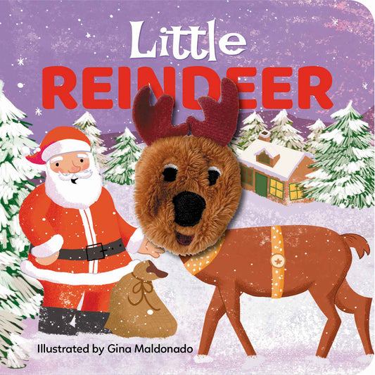 Finger Puppet Book - Reindeer Puppet and Go on a Christmas Adventure with Santa [Board book] Parragon