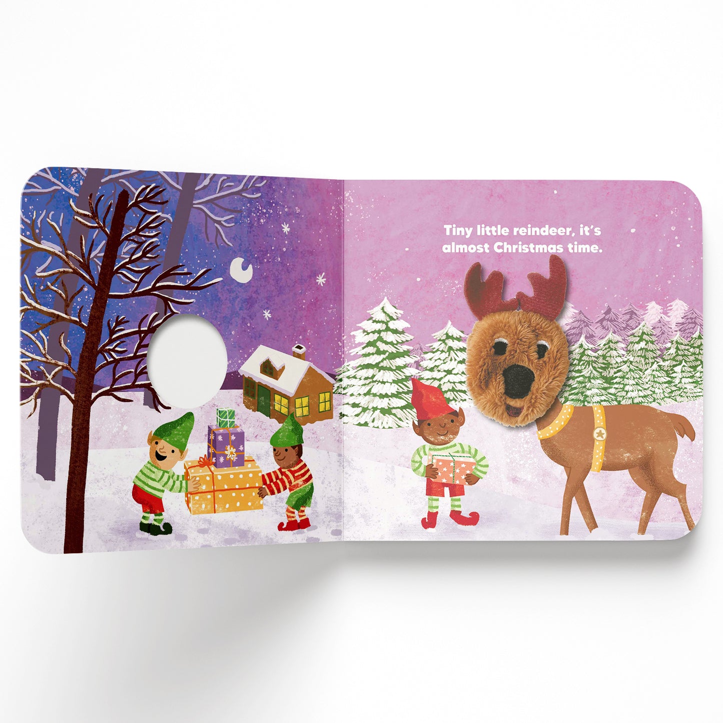 Finger Puppet Book - Reindeer Puppet and Go on a Christmas Adventure with Santa [Board book] Parragon