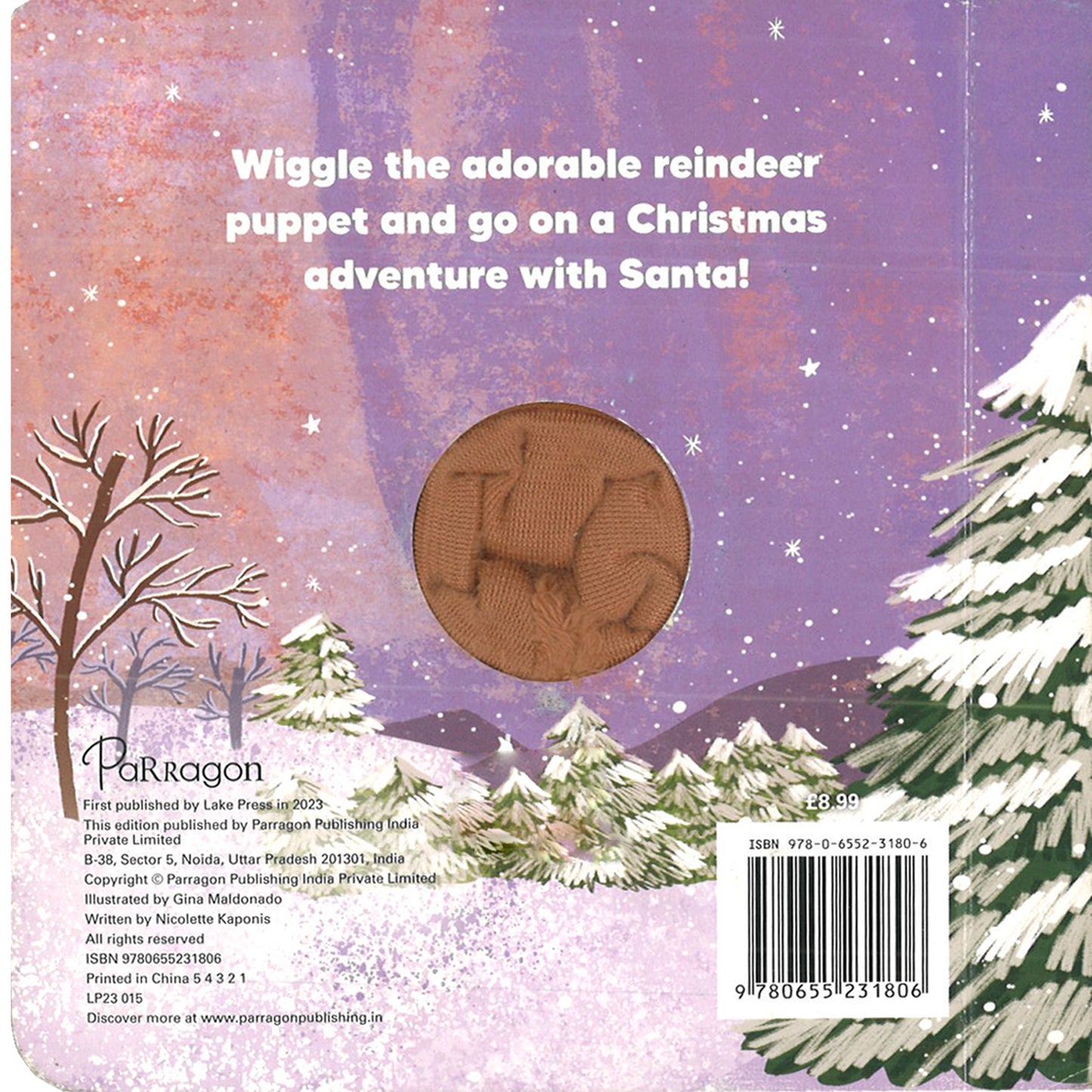 Finger Puppet Book - Reindeer Puppet and Go on a Christmas Adventure with Santa [Board book] Parragon