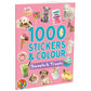1000 Stickers & Colour: Sweets and Treats | Fun Sticker & Coloring Book for Kids | Cute Animals, Desserts & Treats | 64 Pages of Creative Activity with Holographic Cover| For Age 4-6