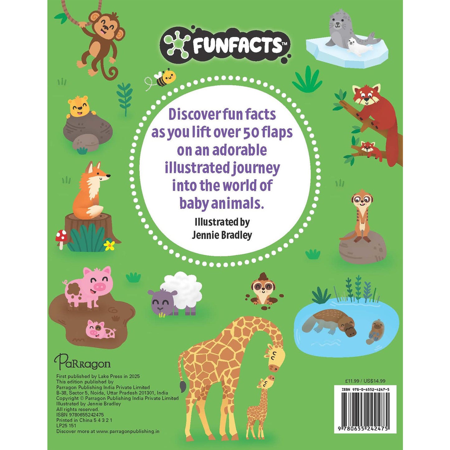 FunFacts - Lift the Flap Board Book - Baby Animals Educational Board Book | Early Learning | Baby Animals System Book for Kids | Lift-the-flap Book | ... Facts about Animals | Animal Facts for Kids