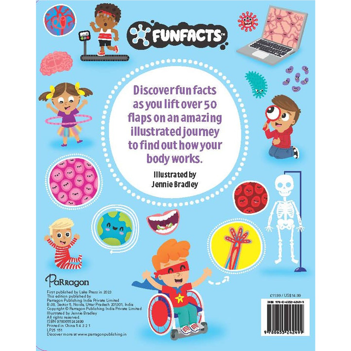 FunFacts - Lift the Flap Board Book - Discover the Human Body Educational Board Book | Early Learning | Human Body Book for Kids |Lift-the-flap Book | ... for Children | Human Anatomy facts for Kids