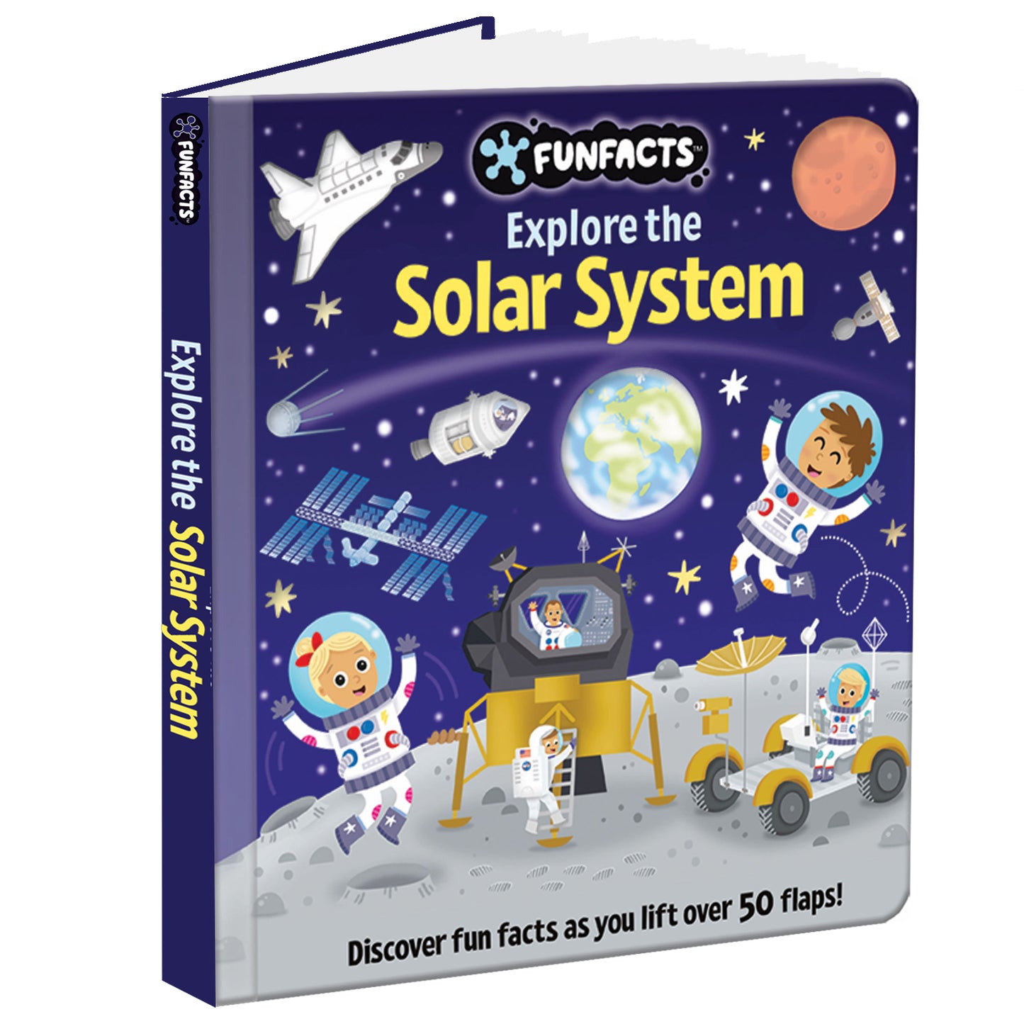 FunFacts - Lift the Flap Board Book - Explore the Solar System Educational Board Book | Early Learning | Solar System Book for Kids |Lift-the-flap ... Book for Children | Space facts for Kids