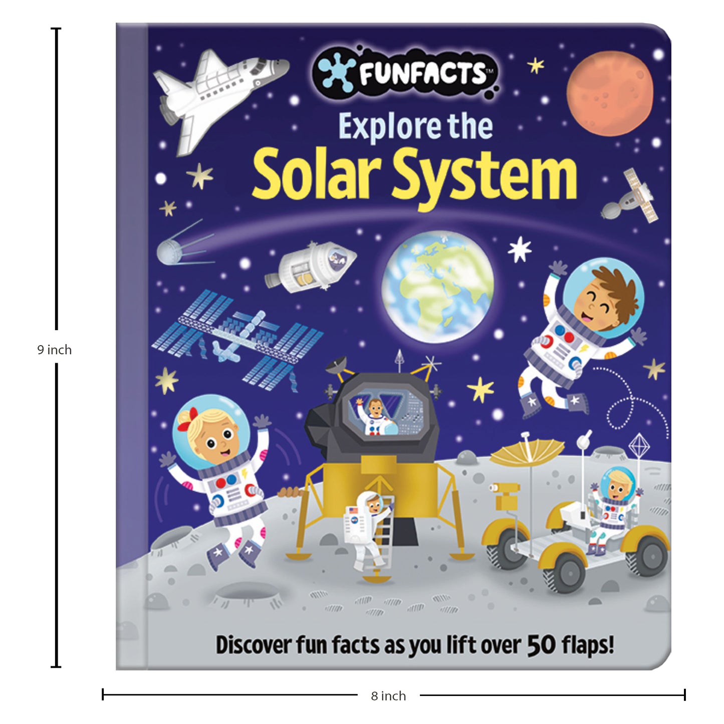 FunFacts - Lift the Flap Board Book - Explore the Solar System Educational Board Book | Early Learning | Solar System Book for Kids |Lift-the-flap ... Book for Children | Space facts for Kids