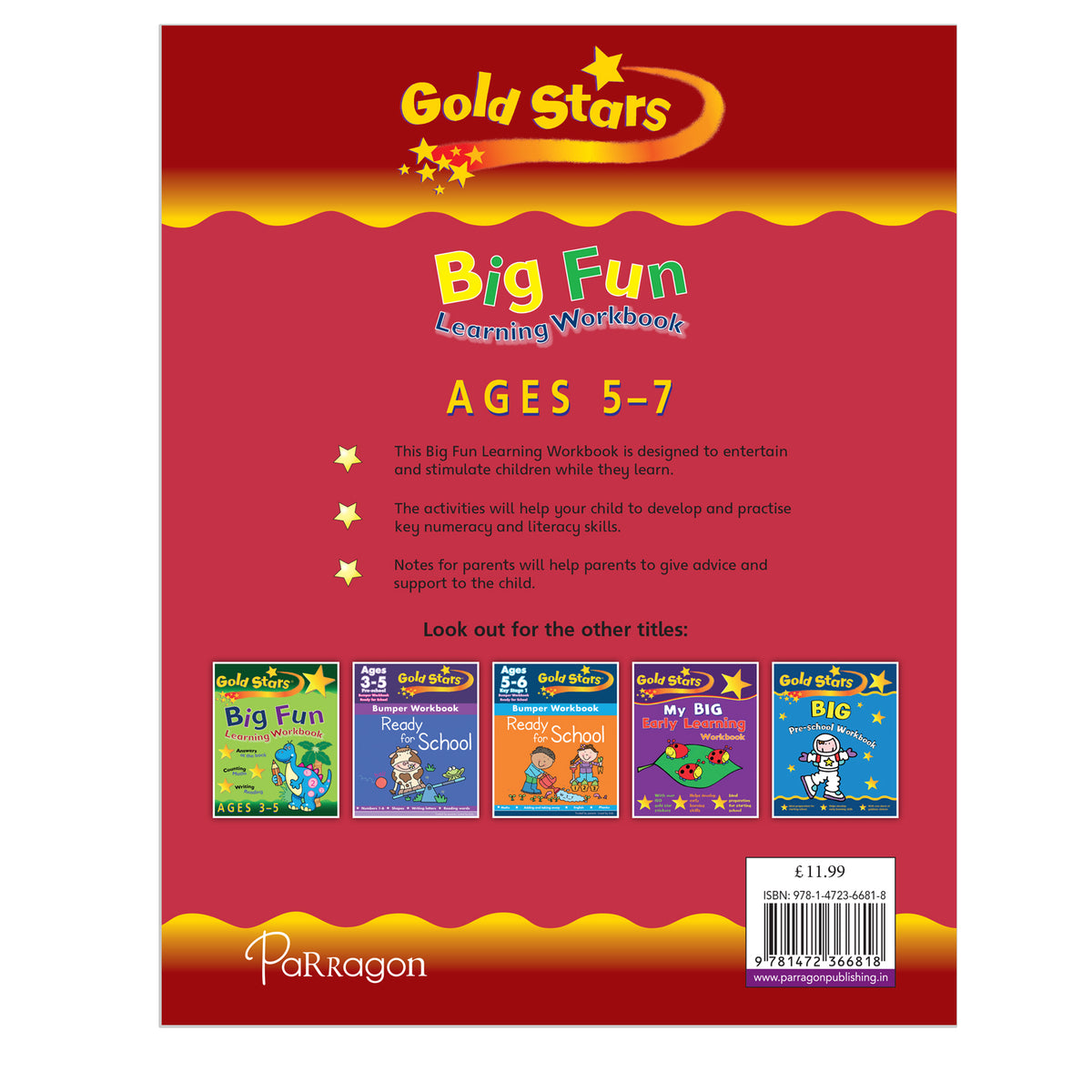 Gold Stars Big Fun Learning Workbook (Ages 5-7)