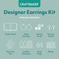 Craft Maker Designer Earrings Kit | Craft maker earrings kit | DIY jewellery making kit | Designer earring craft set | Make your own earrings kit | Earring kit for kids and adults | Craft kit with beads and hooks | Art and craft kit
