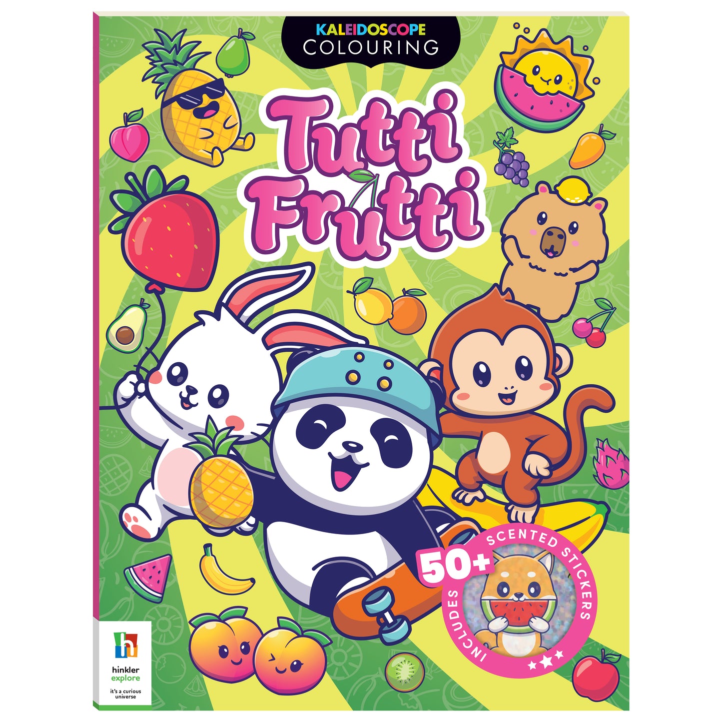 Kaleidoscope Sticker Colouring Tutti Frutti | Colouring Book with Scented Stickers | For 6 to 12 Year Kids