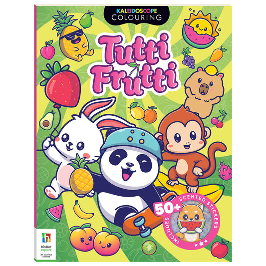 Kaleidoscope Sticker Colouring Tutti Frutti | Colouring Book with Scented Stickers