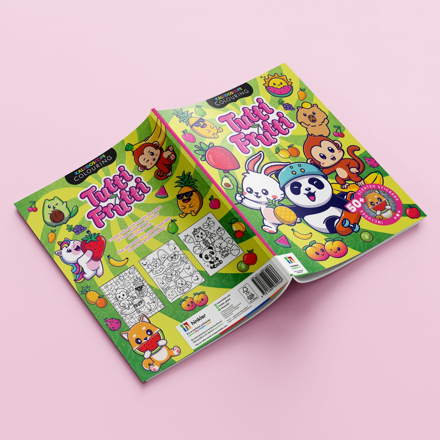 Kaleidoscope Sticker Colouring Tutti Frutti | Colouring Book with Scented Stickers | For 6 to 12 Year Kids