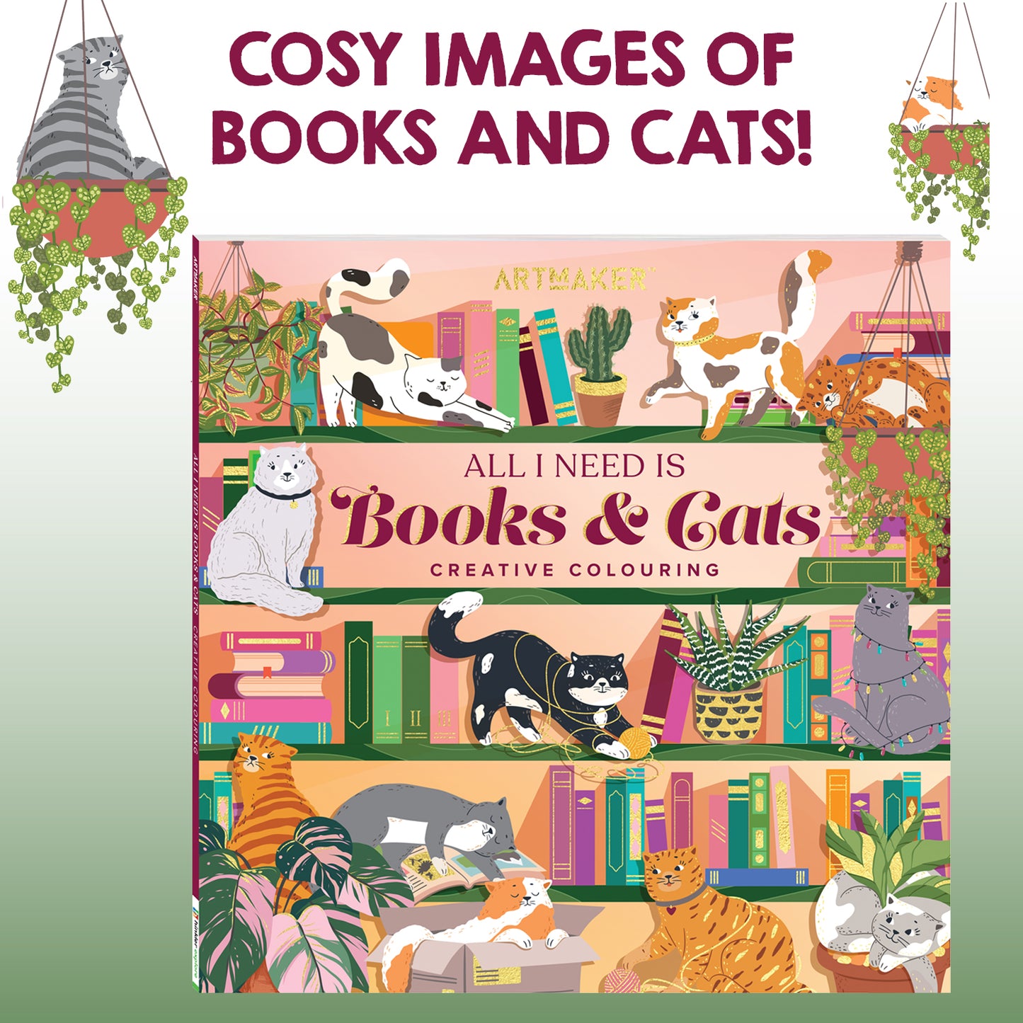 Art Maker Creative Colouring Books & Cats | Colouring Book for 8 to 12 Year Kids