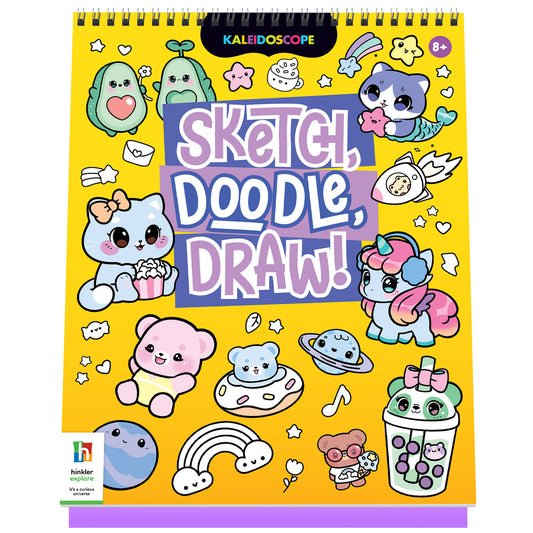 Kaleidoscope Sketch Doodle Draw! Kawaii | Colouring Activity Book | Doodling Art | Kawaii Art | Drawing Activity | 8-12 Years
