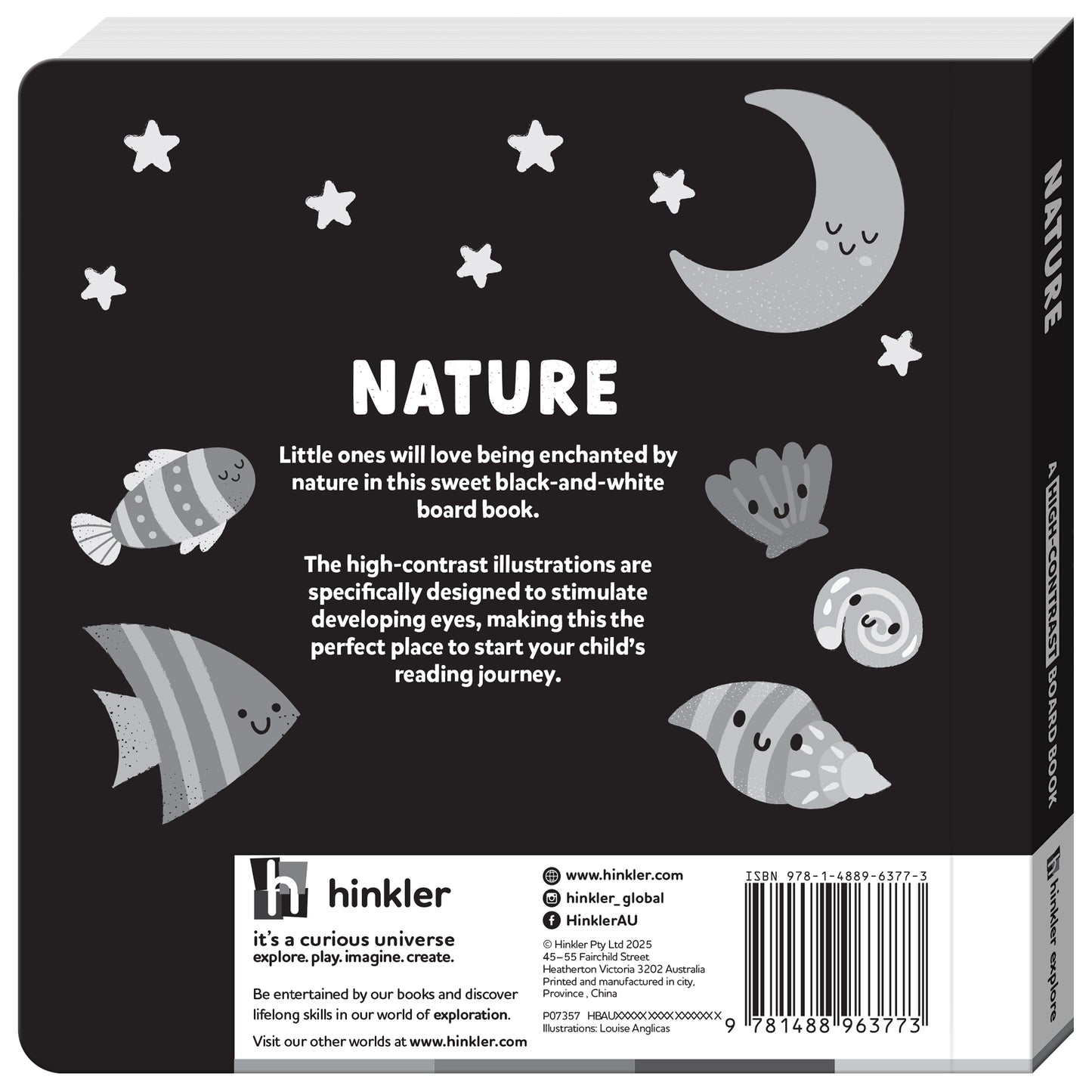 Nature A High-Contrast Board Book | Black and White Board Book | For Toddlers