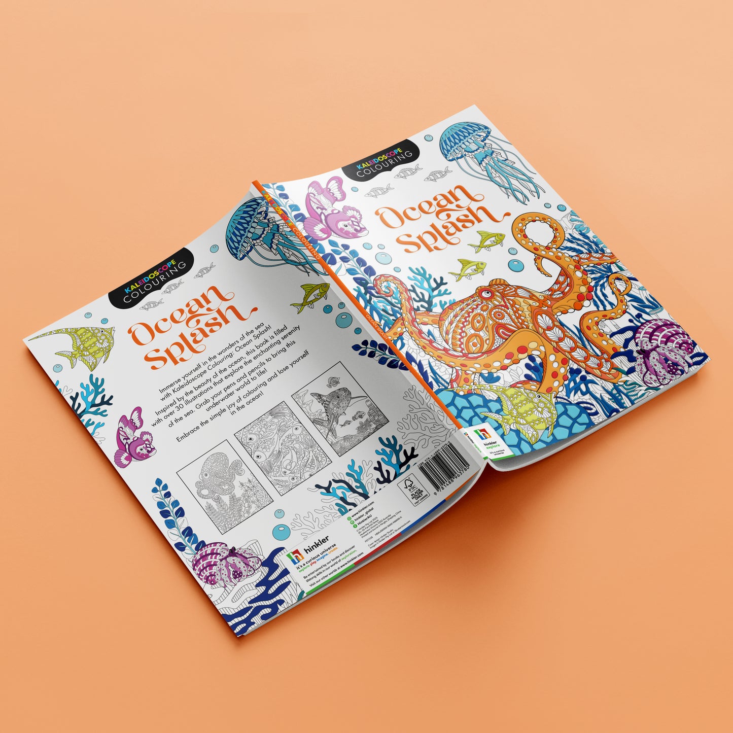 Kaleidoscope Colouring Ocean Splash | Colouring Book for 8 to 12 Year Kids