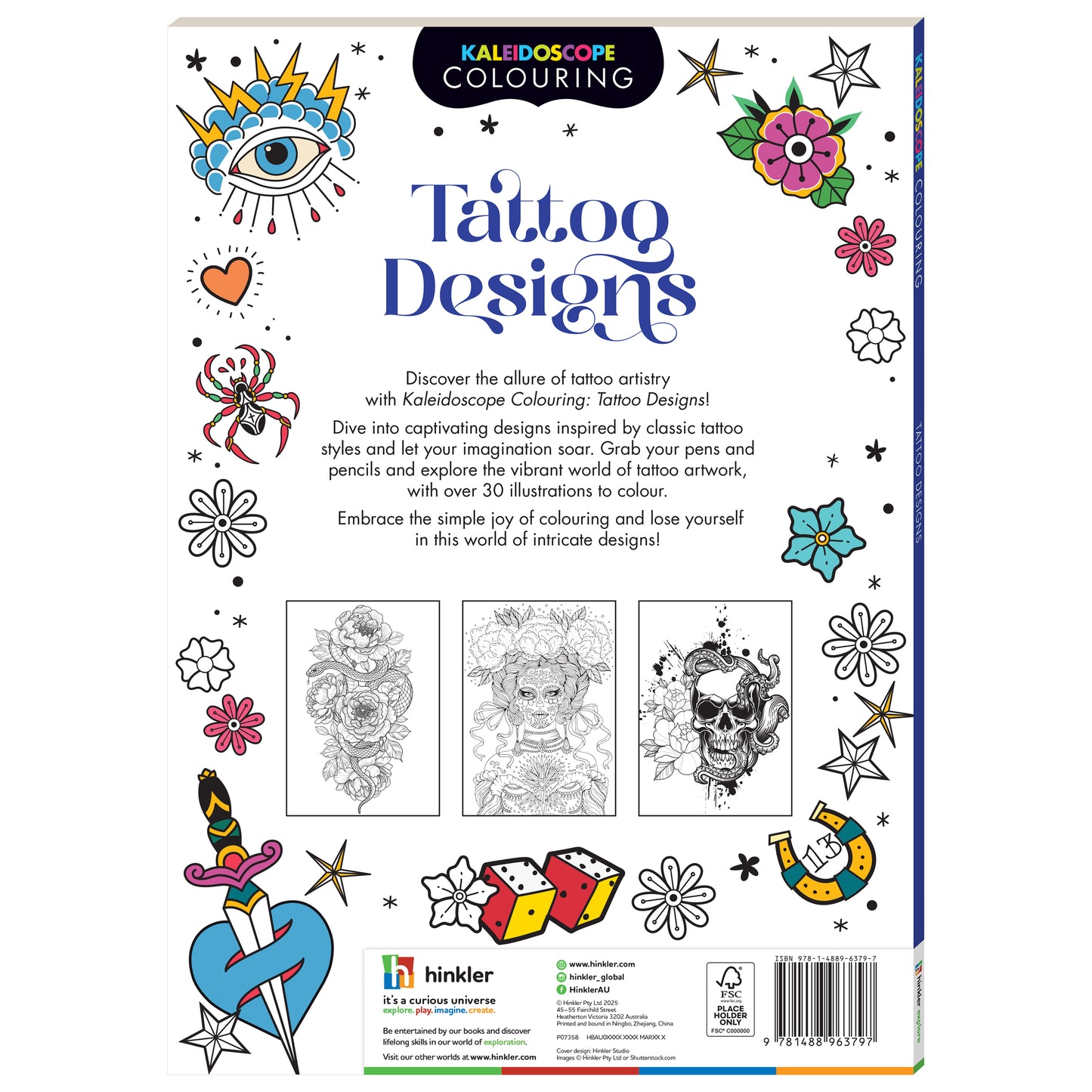Kaleidoscope Colouring Tattoo Designs | Colouring Book for Kids | Learn Tattoo Designs