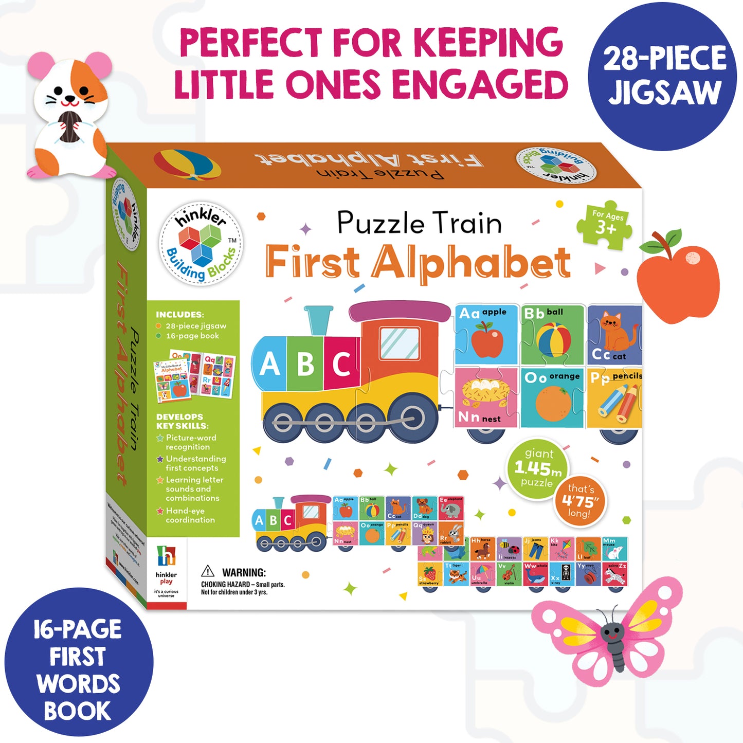 Building Blocks Puzzle Train First Alphabet | Jigsaw Set | Learning with Fun for Toddlers