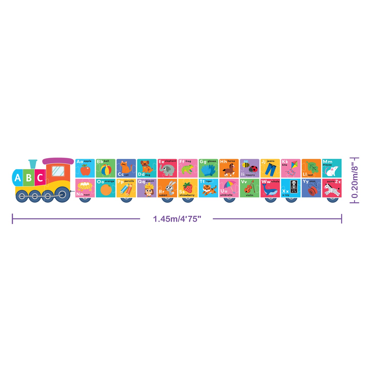 Building Blocks Puzzle Train First Alphabet | Jigsaw Set | Learning with Fun for Toddlers
