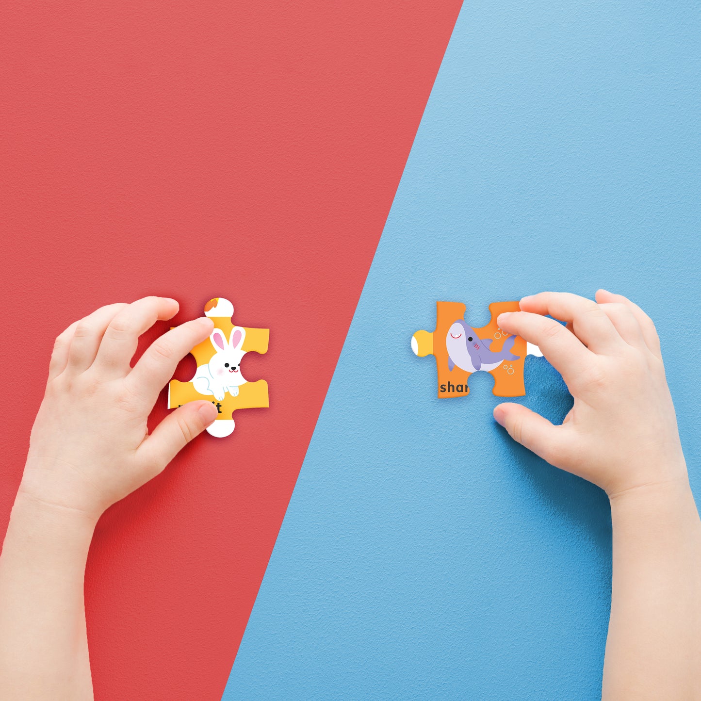 Building Blocks Floor Puzzle First Animals | Jigsaw Set | Learning with Fun for Toddlers