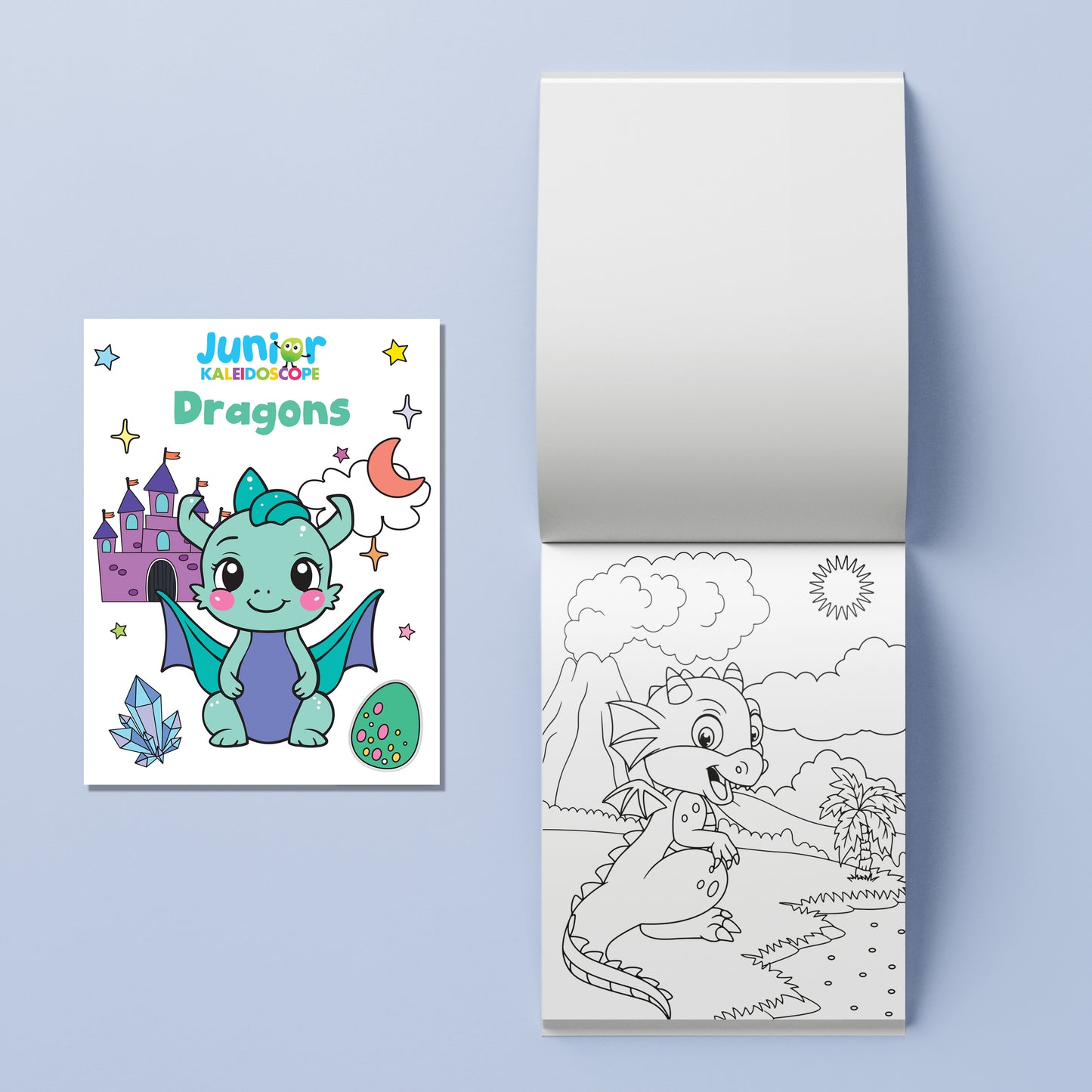 Jr Kaleidoscope Colouring Kit Dragons | Gifting Kit | Stickers and Pastel Marker | Return Gift