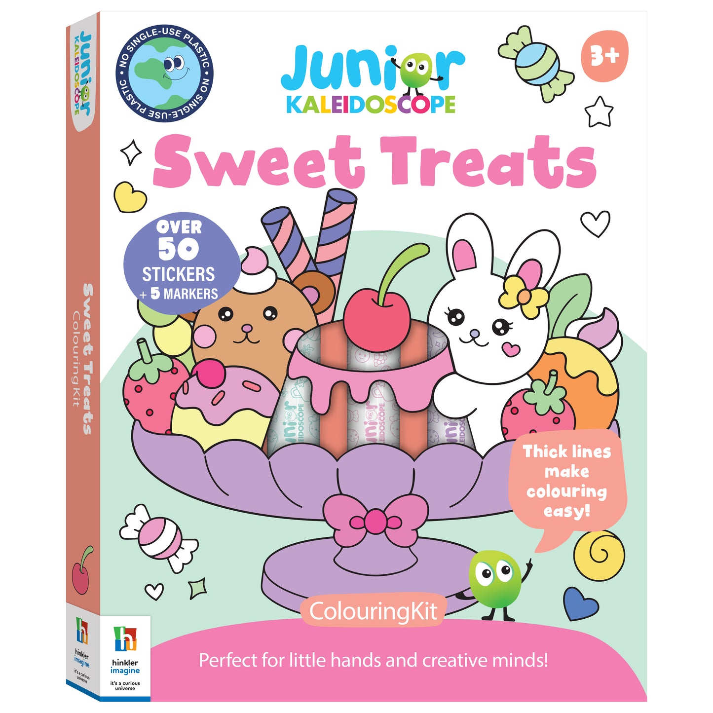 Jr Kaleidoscope Colouring Kit Sweet Treats | Gifting Kit | Stickers and Pastel Marker | Return Gift