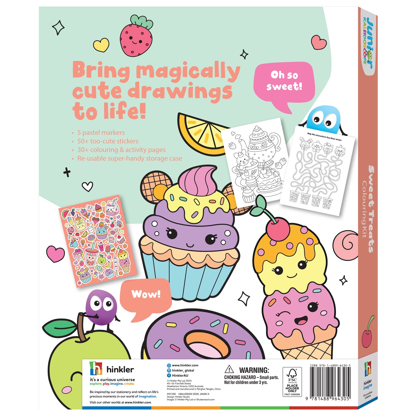 Jr Kaleidoscope Colouring Kit Sweet Treats | Gifting Kit | Stickers and Pastel Marker | Return Gift