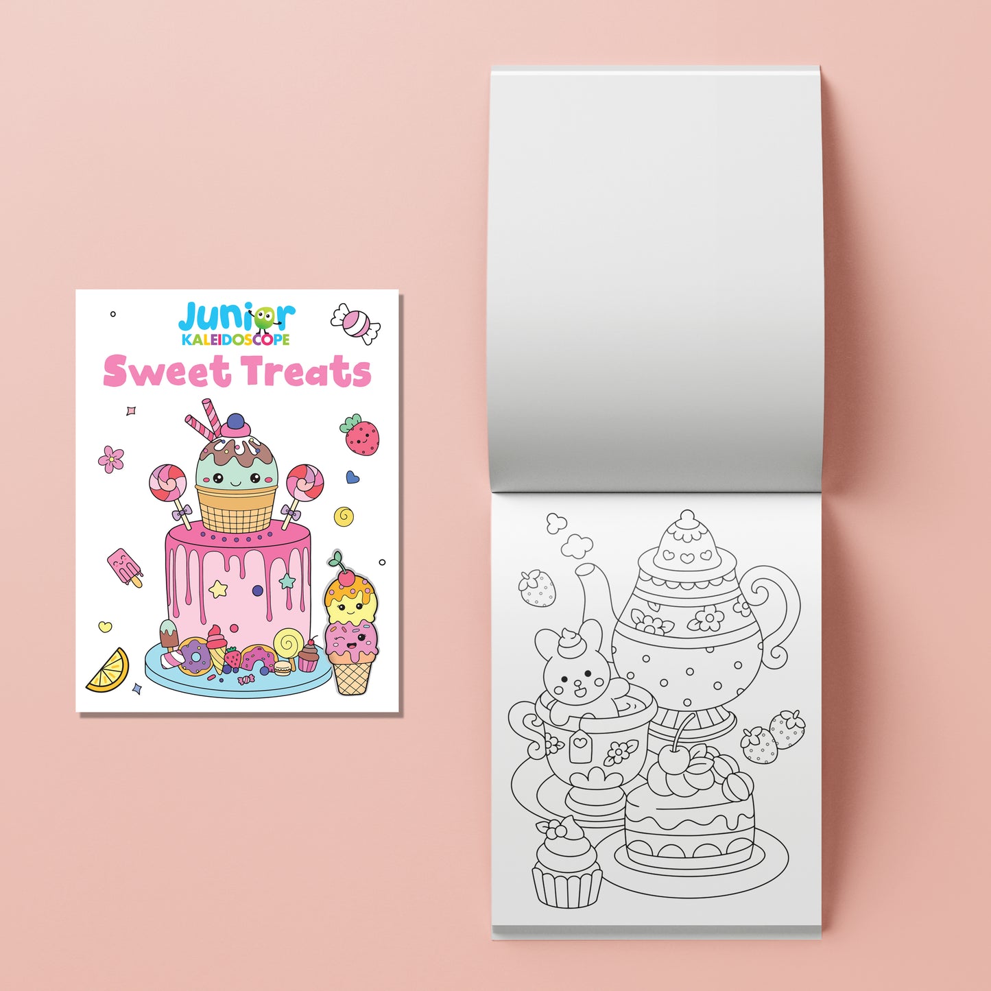 Jr Kaleidoscope Colouring Kit Sweet Treats | Gifting Kit | Stickers and Pastel Marker | Return Gift