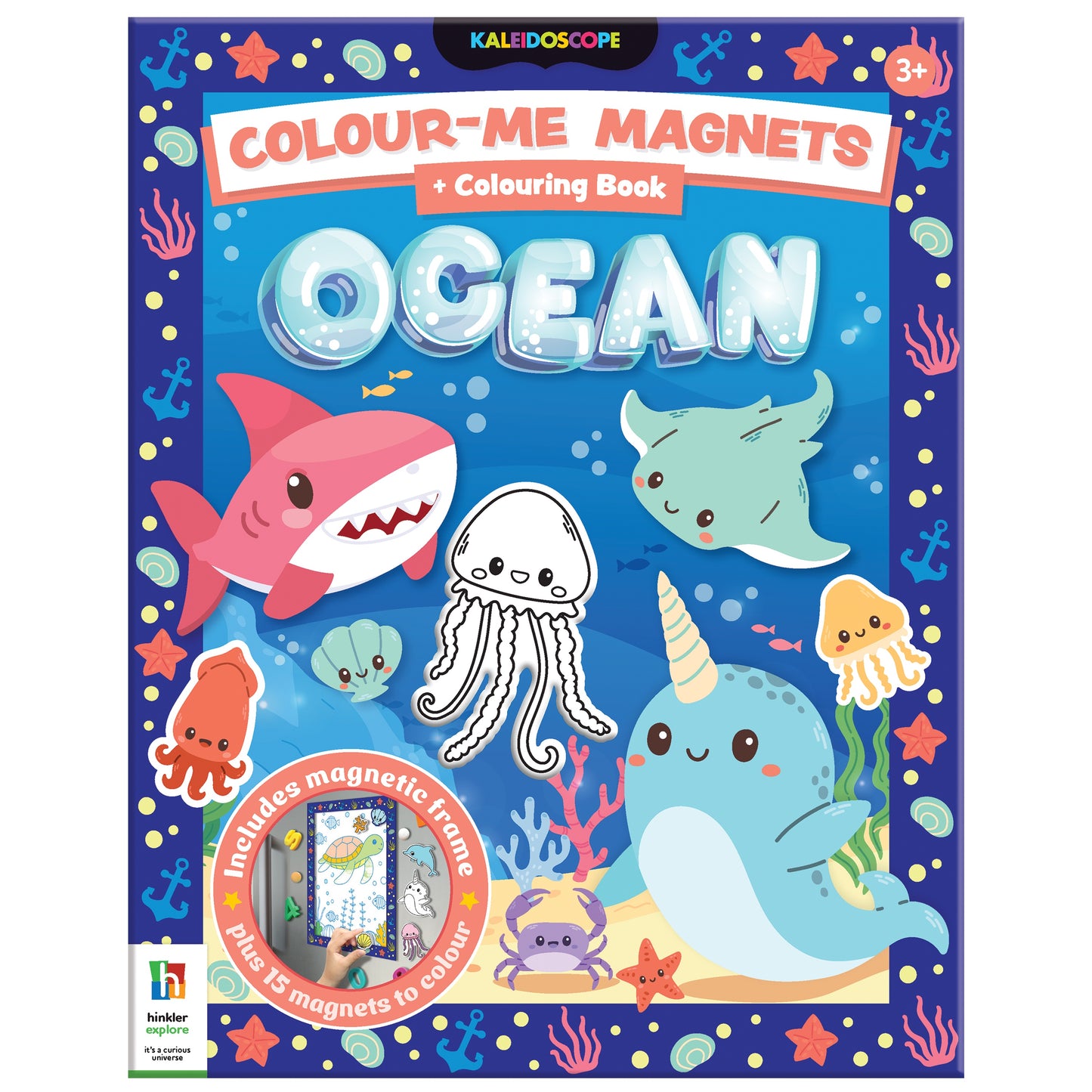Colour-Me-Magnets Ocean | Colouring Activity Book | Reusable Colour-in Magnets | Arts and Crafts for Children
