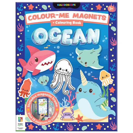 Colour-Me-Magnets Ocean | Colouring Activity Book | Reusable Colour-in Magnets | Arts and Crafts for Children