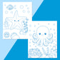 Colour-Me-Magnets Ocean | Colouring Activity Book | Reusable Colour-in Magnets | Arts and Crafts for Children