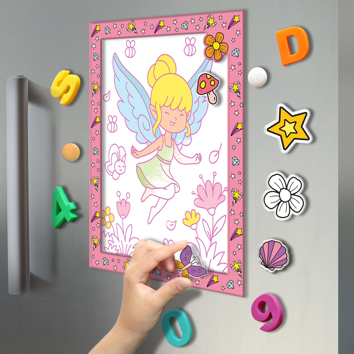 Colour-Me-Magnets Magical | Colouring Activity Book | Reusable Colour-in Magnets | Arts and Crafts for Children