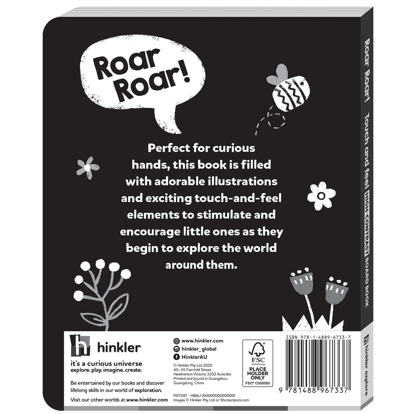 High Contrast Roar Roar! | Touch and Feel Board Book for Babies | Sensory Book for 0–3 Years | Early Learning Baby Book
