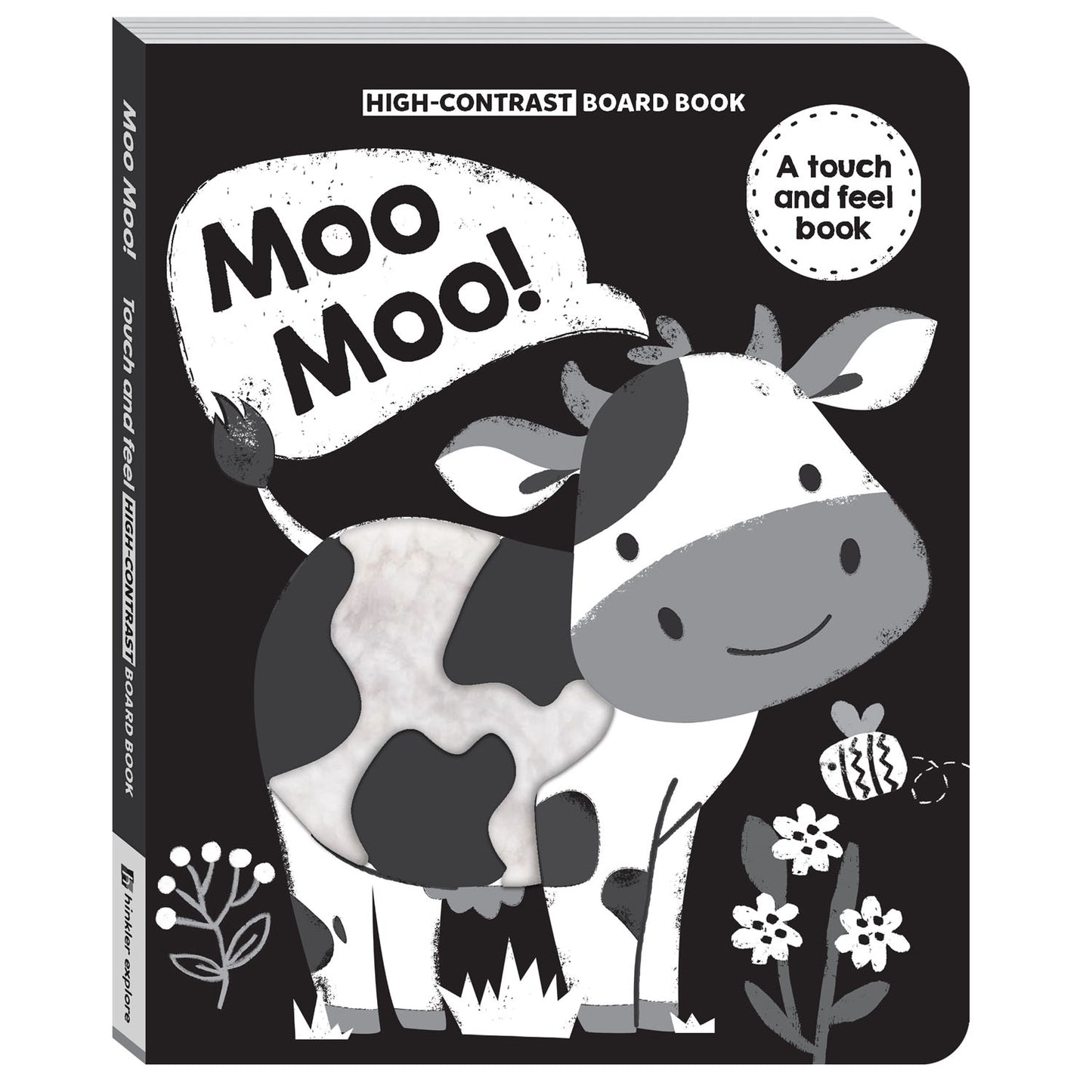 High Contrast Moo Moo! | Touch and Feel Board Book| 0-3 years | Sensory Book for Babies | Early Learning Baby Book