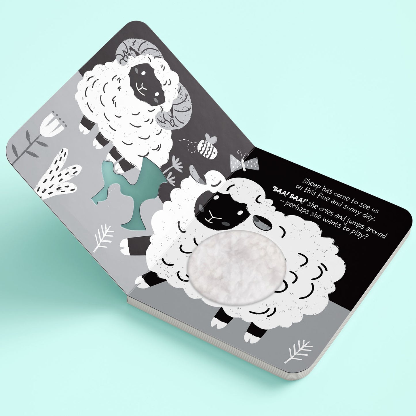 High Contrast Moo Moo! | Touch and Feel Board Book| 0-3 years | Sensory Book for Babies | Early Learning Baby Book