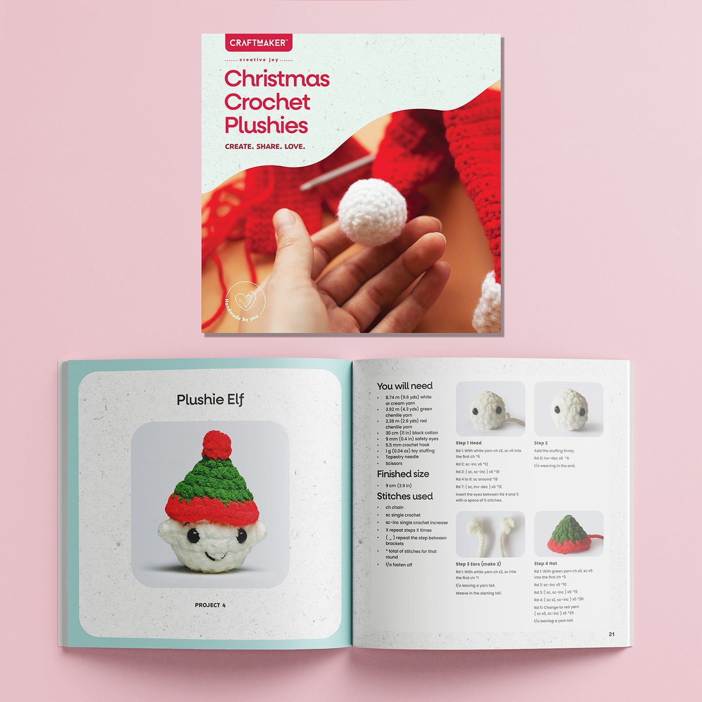 Too Cute Christmas Crochet Plushies | Christmas Crochet Kit | DIY Plushie Making Set | Crochet Kit for Beginners | Holiday Craft Kit for Kids | Make Your Own Christmas Plushies | Cute Crochet Animals for Christmas | Festive DIY Craft for Kids and Adults