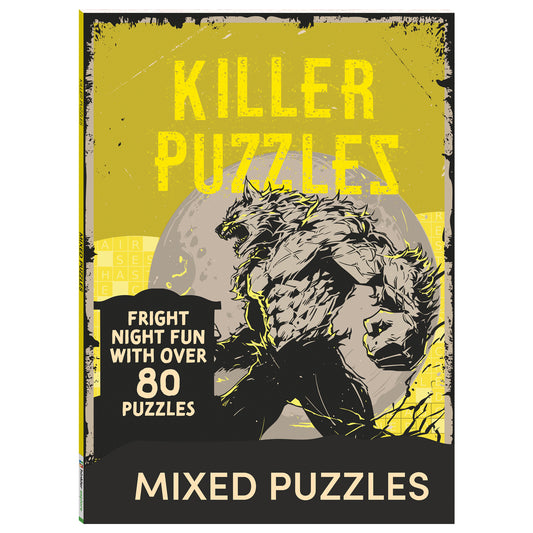 Killer Puzzles Mixed Puzzles| Mixed Puzzle Book | Activity Book | Horror and Spooky Themes | Halloween | Pop Culture | Murder-mystery| Mixed-Puzzle for Kids | 8-12 Years