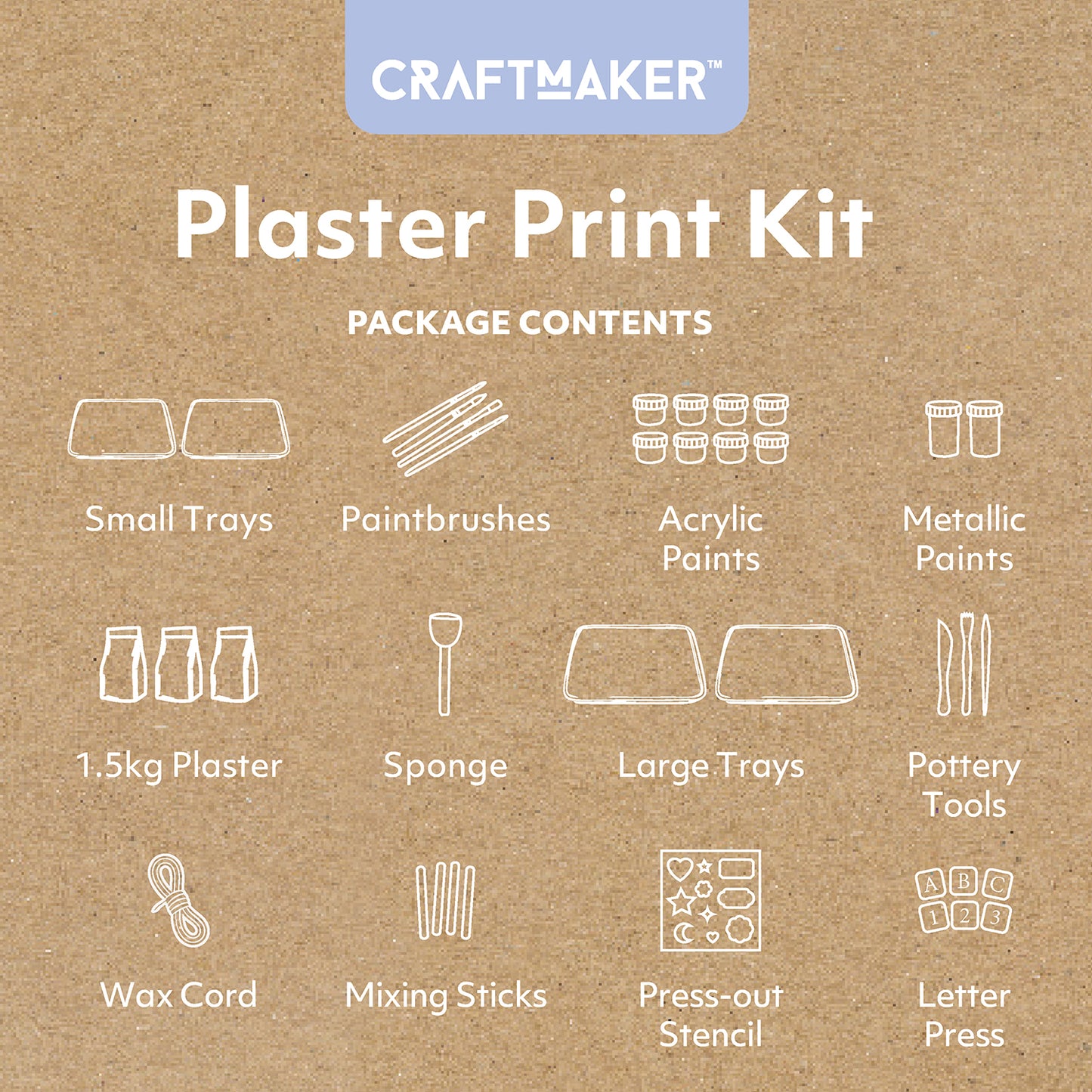 Craft Maker Arty Party Keepsakes Kit | DIY Keepsake Making Kit | Craft Kit for Kids | Creative craft kit for birthdays | Keepsake kit for kids and adults