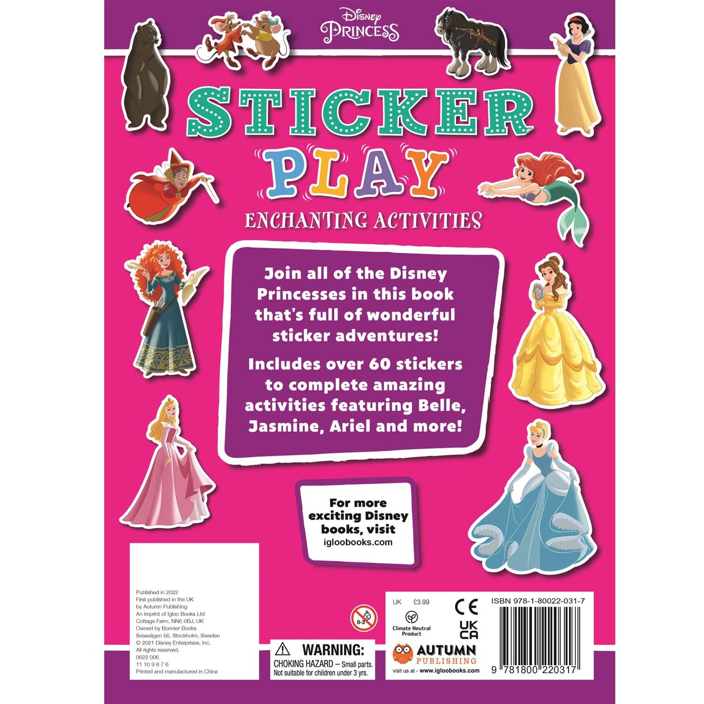 Disney Princess: Sticker Play Enchanting Activities Walt Disney