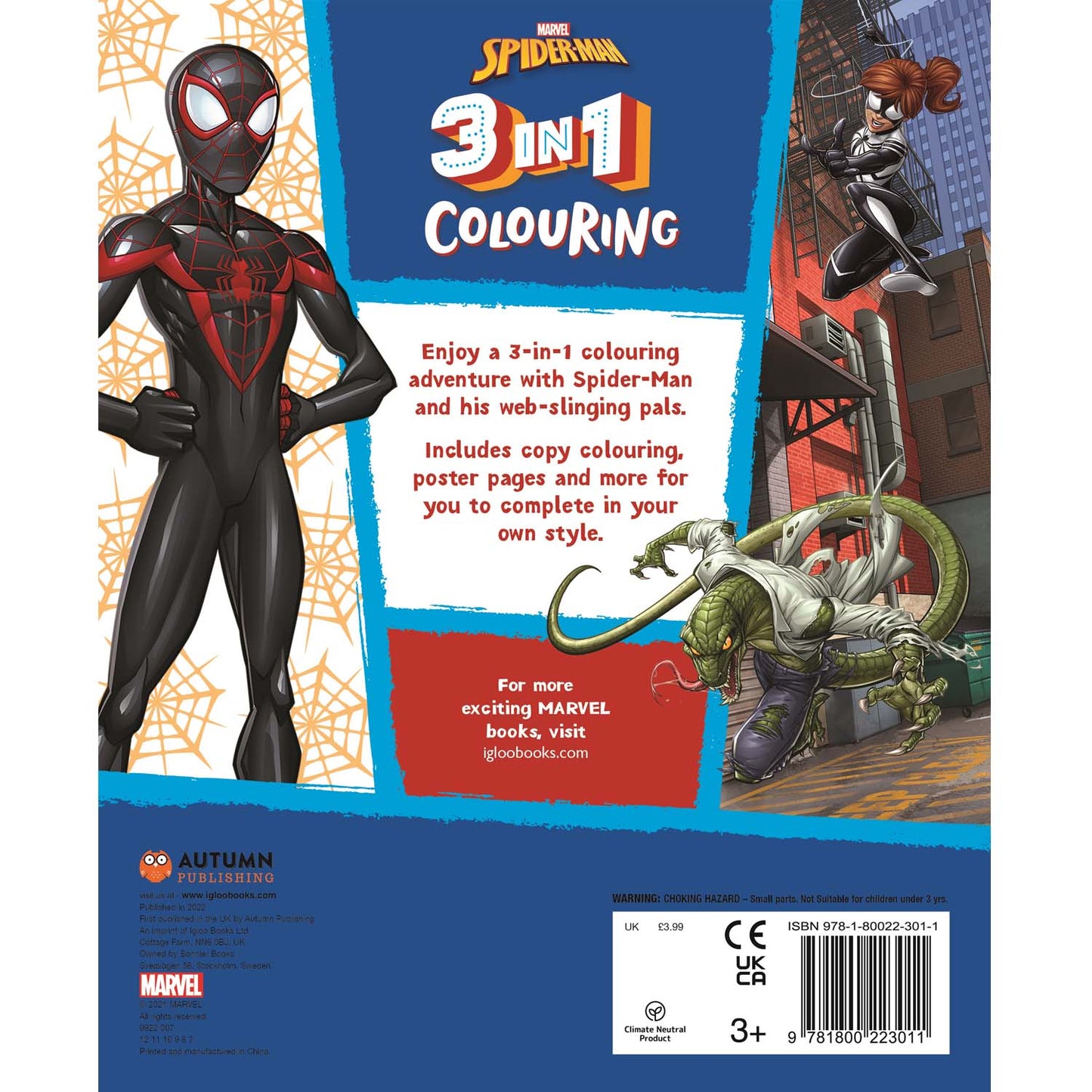Marvel Spider-Man: 3-in-1 Colouring