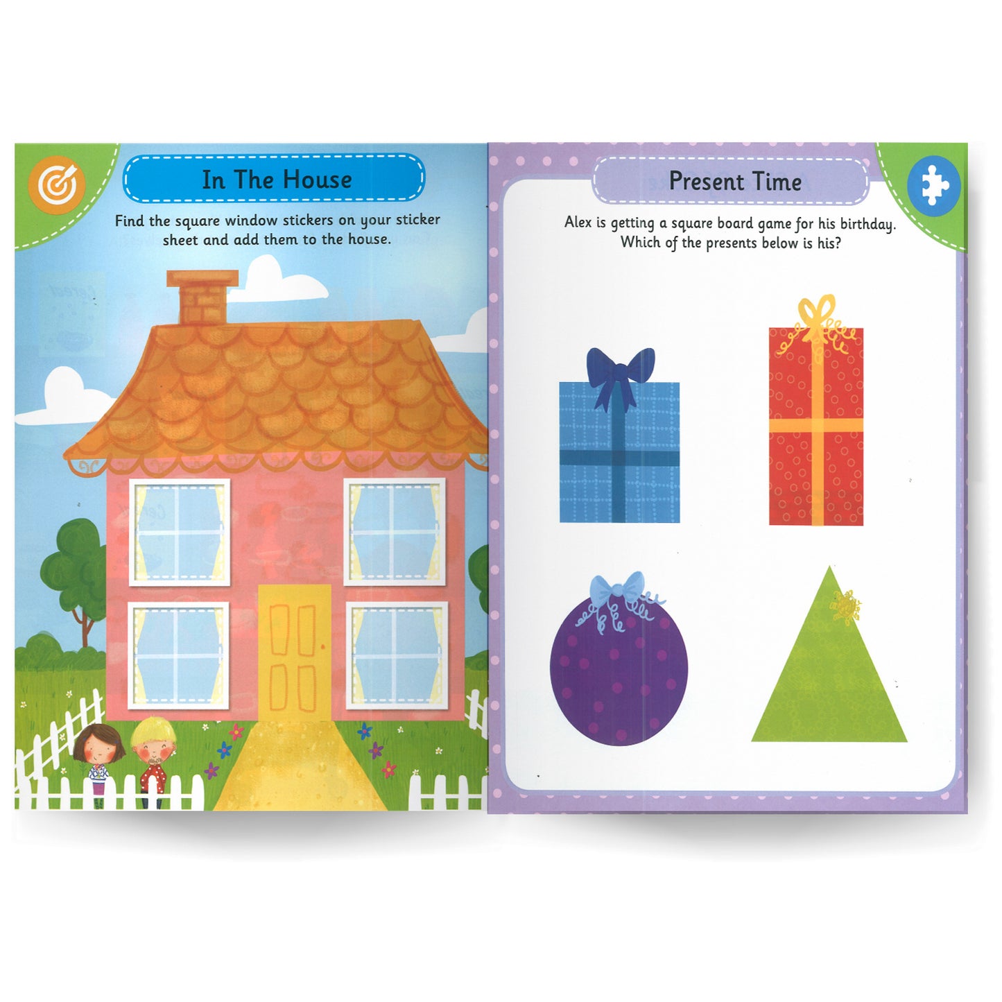 Preschool Shapes Sticker Book | Fun Early Learning Activity Book for Kids | Shape Recognition, Matching & Sticker Play | Interactive Educational Book for Ages 0-3|