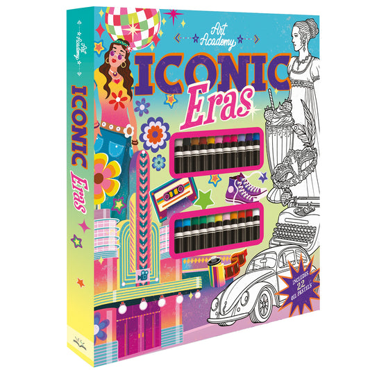 Art Academy Eco: Iconic Eras | A Creative Time Travel Coloring Book | Fashion, Culture & History Through the Decades| Colouring Activity| 64 Pages of Colouring Fun| For Ages 6-8|