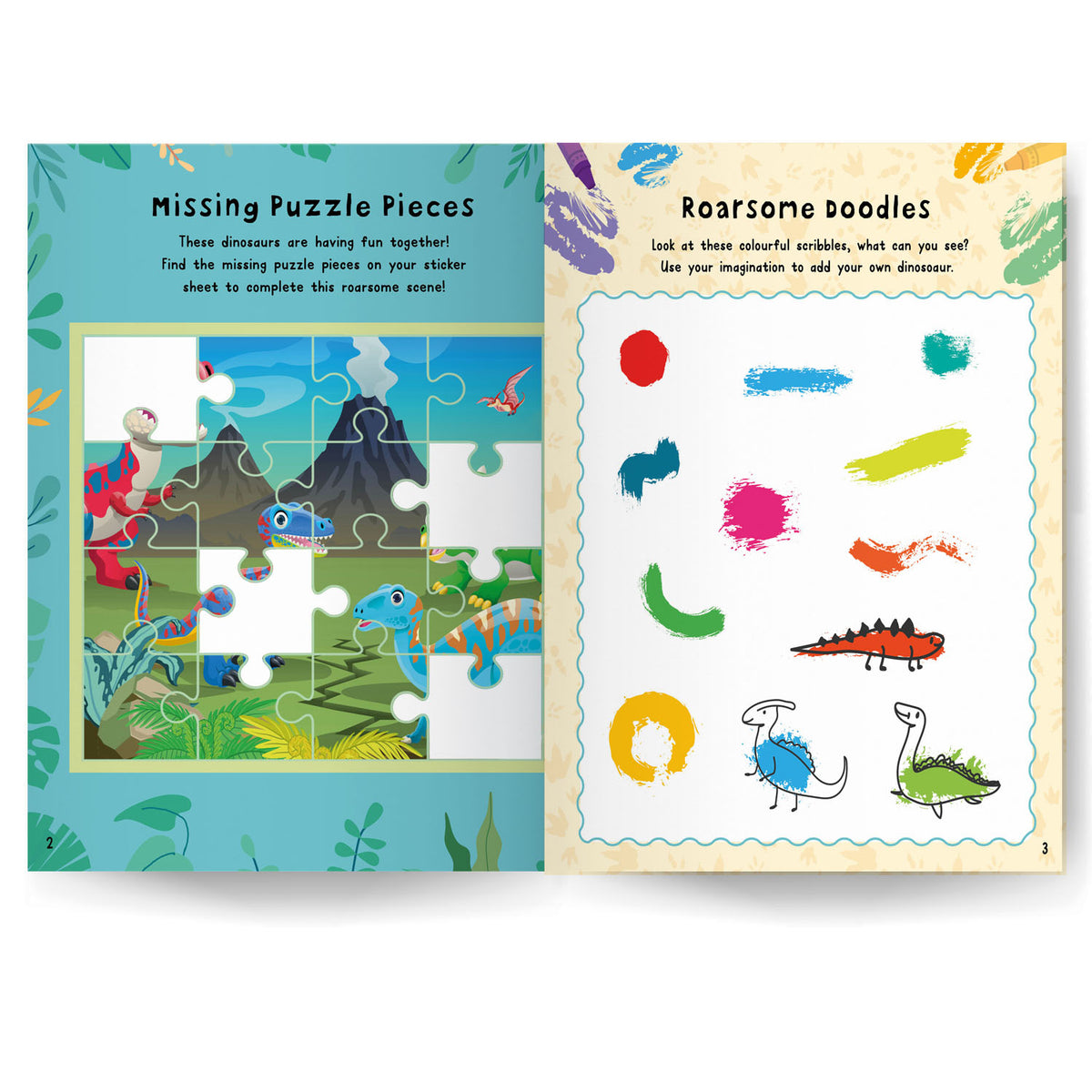 Amazing Sticker Activity: Roarsome Dinos | Fun Dinosaur Sticker Book for Kids