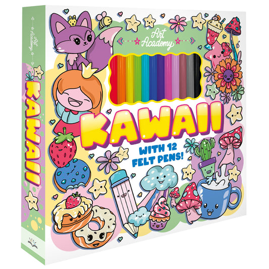 Art Academy Eco: Kawaii | Adorable Kawaii Coloring Book for Kids | Cute Animals, Desserts & Magical Characters | Fun & Creative Art Activity Book| Book for Ages 6-8