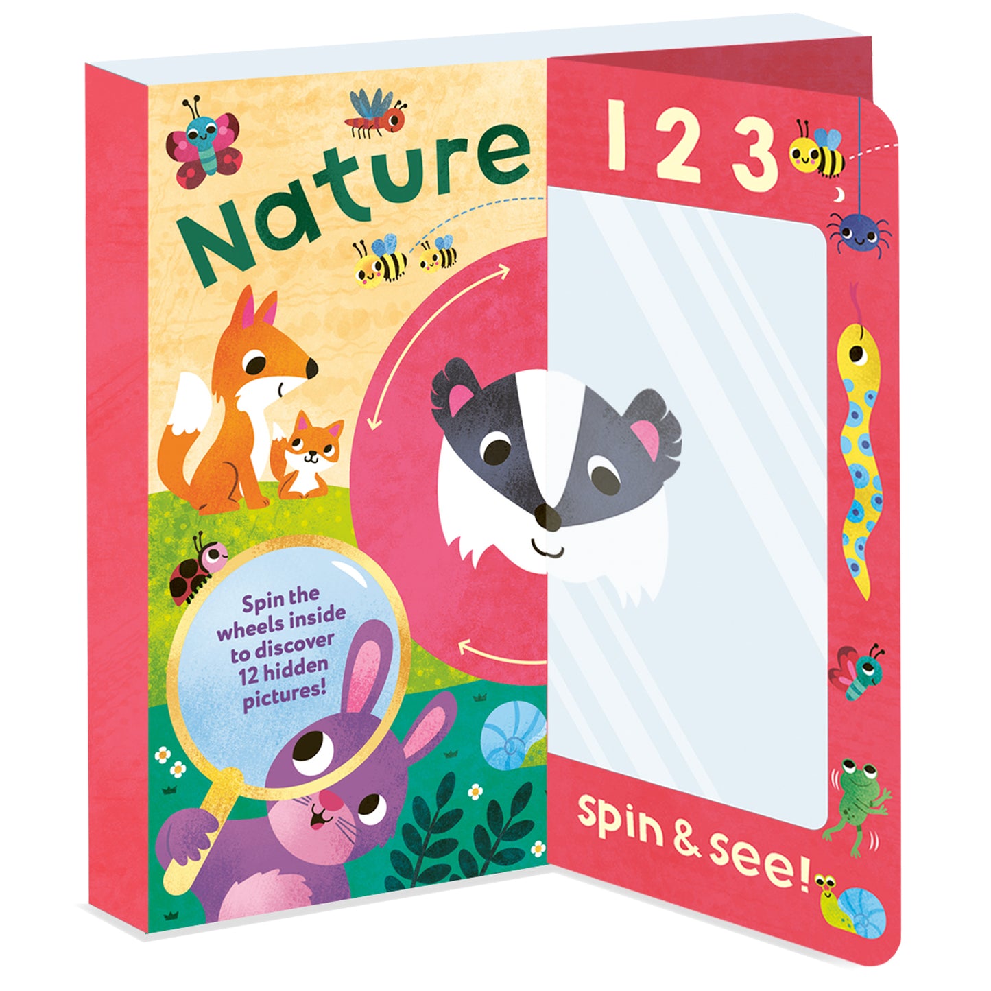 1,2,3…Spin & See! Nature Detective Interactive Toddler book | Spin and See Book | Children’s Nature Book | Educational Board Book | Animal Discovery Book | Preschool Learning Book | Sensory Play Book | Early Learning Activity Book