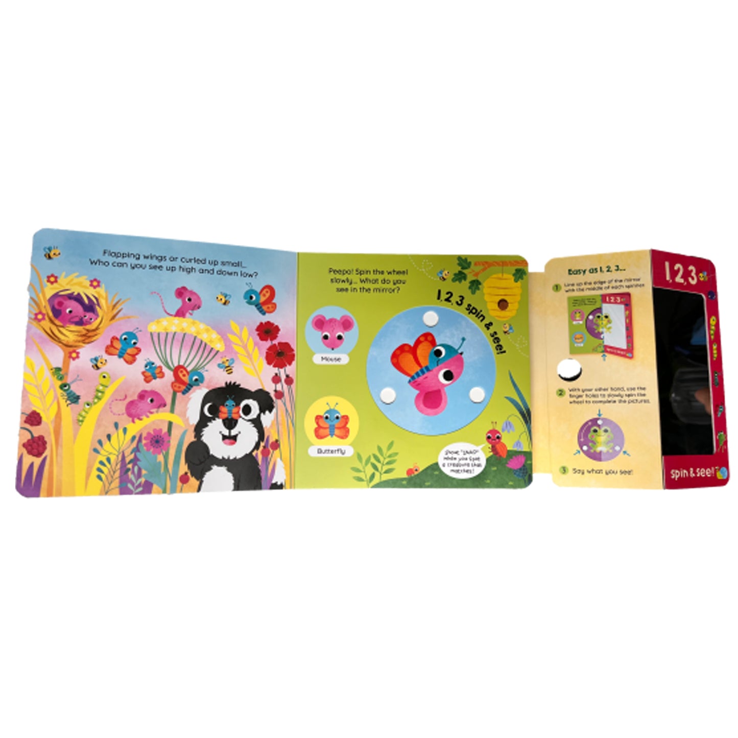 1,2,3…Spin & See! Nature Detective Interactive Toddler book | Spin and See Book | Children’s Nature Book | Educational Board Book | Animal Discovery Book | Preschool Learning Book | Sensory Play Book | Early Learning Activity Book