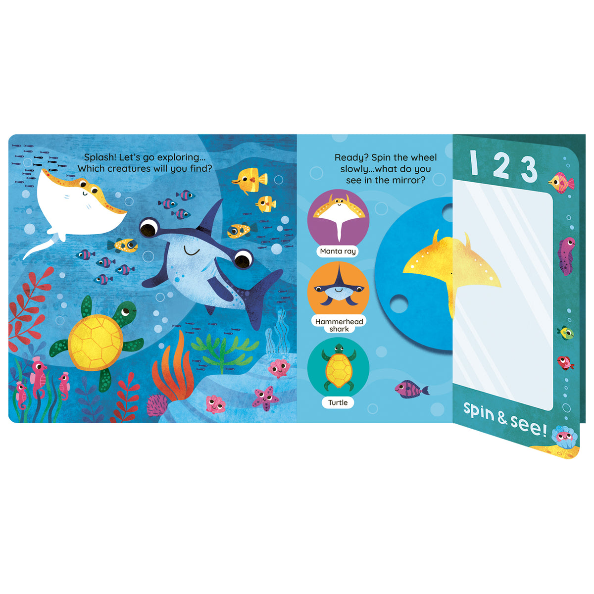 1,2,3…Spin & See! Ocean Explorer Interactive Toddler Book | Spin and See Book | Children’s Nature Book | Educational Board Book | Animal Discovery Book | Preschool Learning Book | Sensory Play Book | Early Learning Activity Book