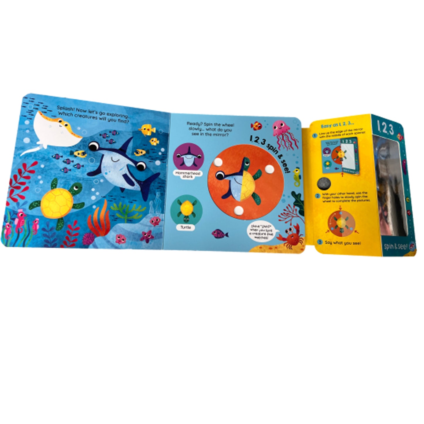1,2,3…Spin & See! Ocean Explorer Interactive Toddler Book | Spin and See Book | Children’s Nature Book | Educational Board Book | Animal Discovery Book | Preschool Learning Book | Sensory Play Book | Early Learning Activity Book