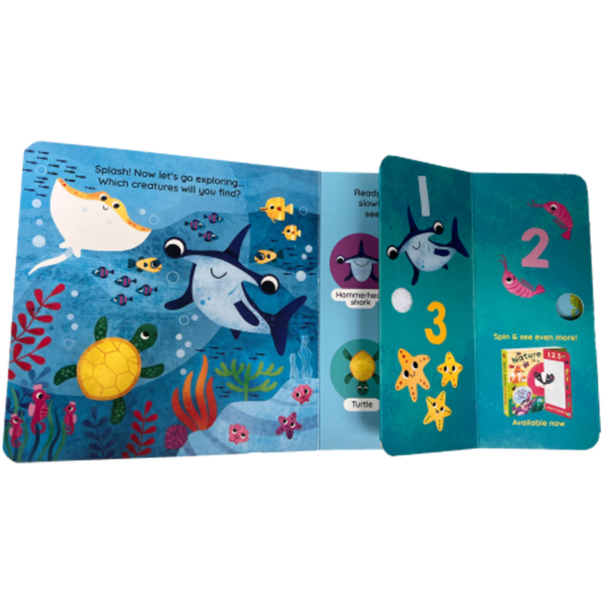 1,2,3…Spin & See! Ocean Explorer Interactive Toddler Book | Spin and See Book | Children’s Nature Book | Educational Board Book | Animal Discovery Book | Preschool Learning Book | Sensory Play Book | Early Learning Activity Book