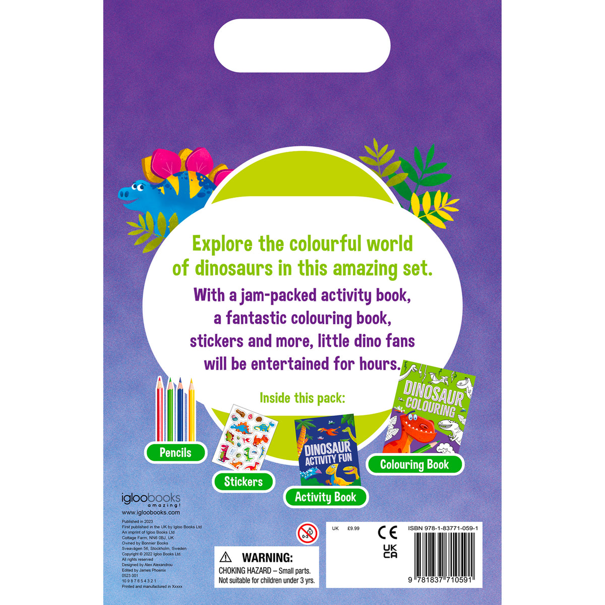 Ultimate Dinosaur Activity Pack With Activities, Colouring, Stickers, Pencils Parragon