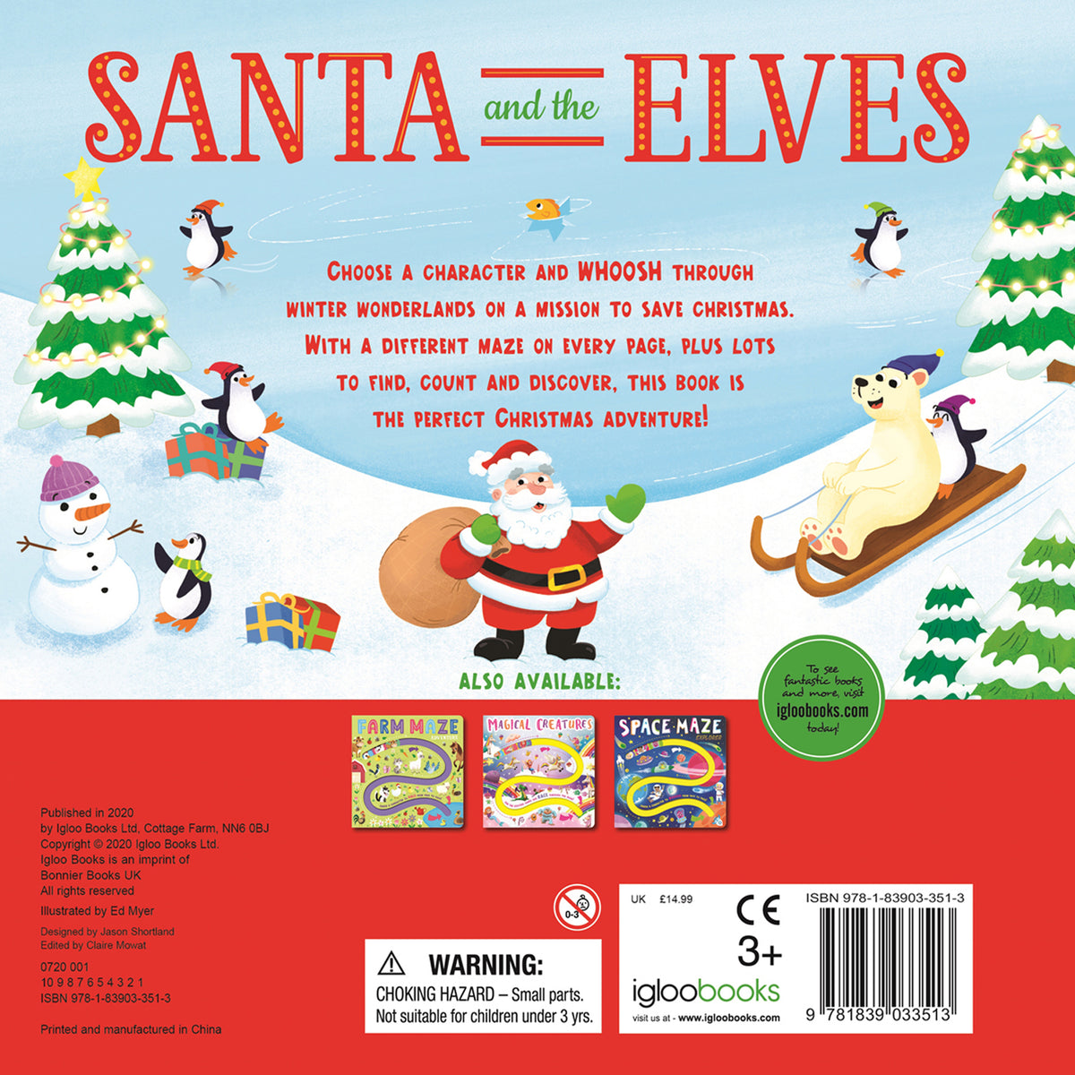 Santa and the Elves (A-Maze Boards) Igloo Books